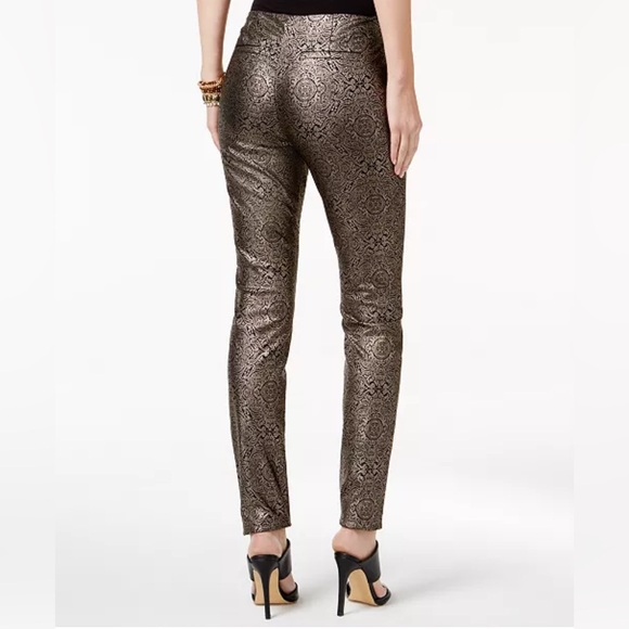 Alfani Metallic Patterned Skinny Pants - Picture 2 of 12